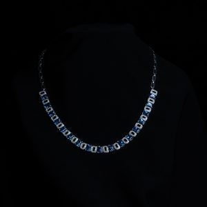 Blue Sapphire, White Gold Diamond